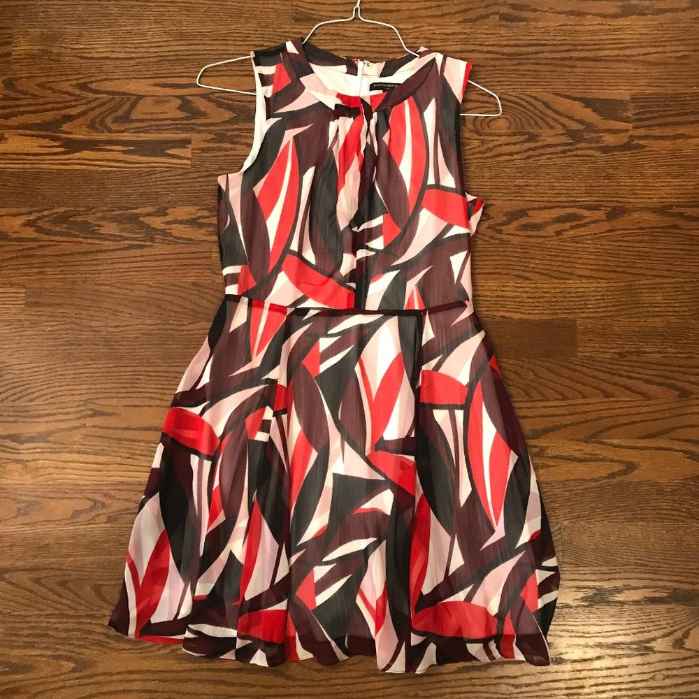 Fun, red, cocktail dress from Banana Republic